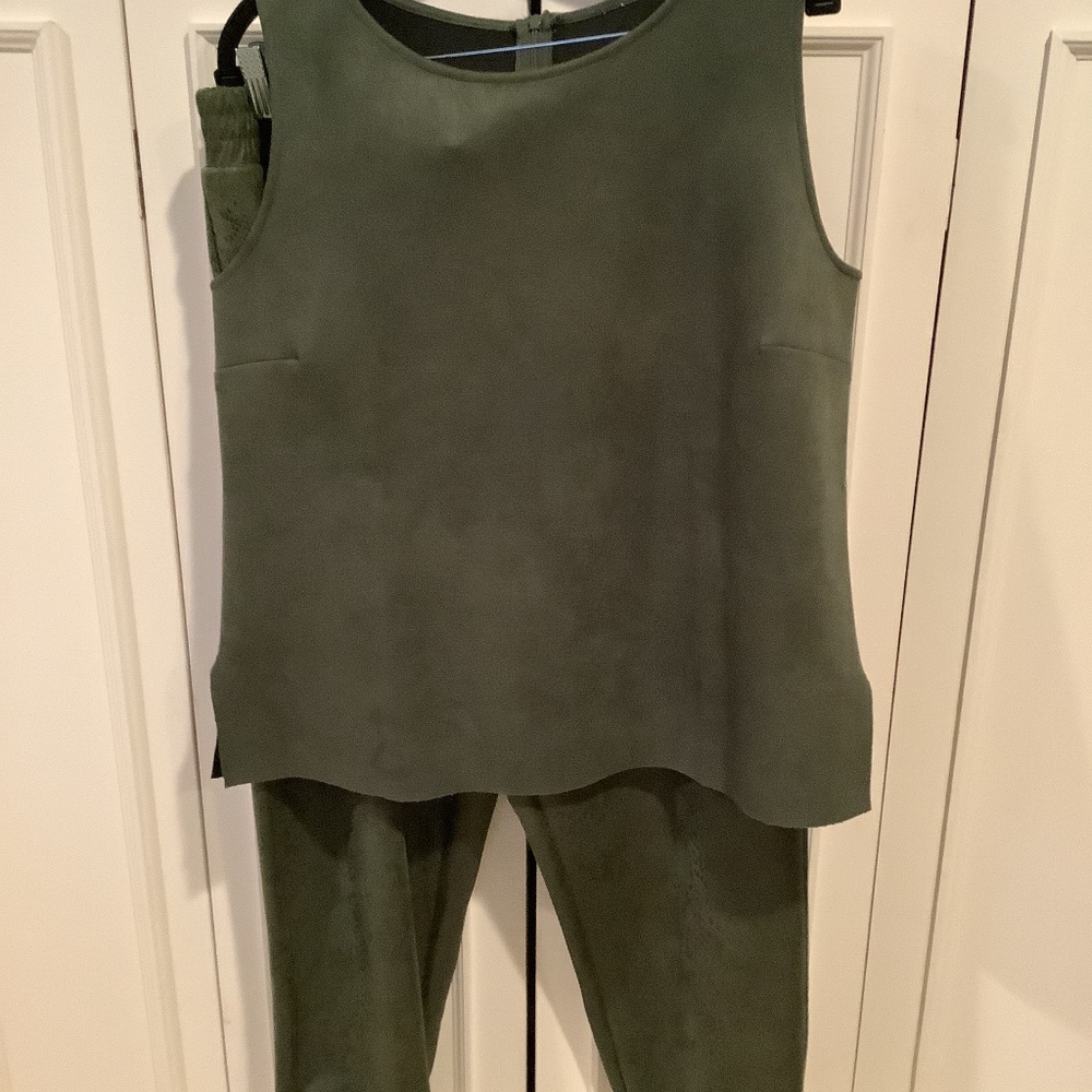 Like new 2piece faux suede pants and top